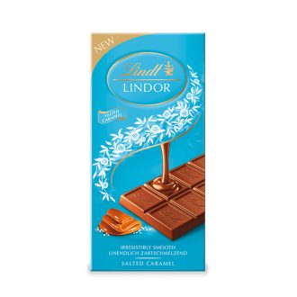 Lindt Lindor sós karamellás tejcsokoládé (100g)